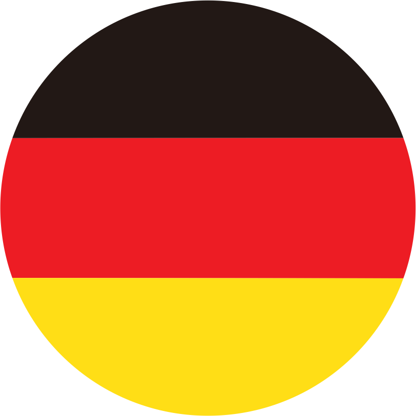 Bandeira representando o idioma alemão.