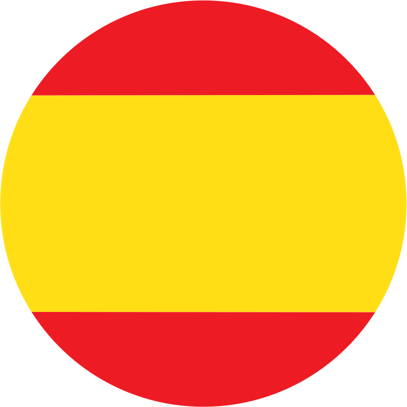 Bandeira representando o idioma espanhol.